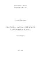 prikaz prve stranice dokumenta Ergonomija navigacijske opreme konvencijskih plovila