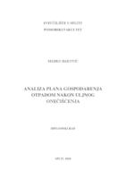 prikaz prve stranice dokumenta Analiza plana gospodarenja otpadom nakon uljnog onečišćenja