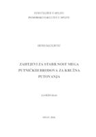 prikaz prve stranice dokumenta Zahtjev za stabilnost mega putničkih brodova za kružna putovanja