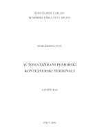 prikaz prve stranice dokumenta Automatizirani pomorski kontejnerski terminali