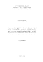 prikaz prve stranice dokumenta Upotreba školskog robota za praćenje predefinirane linije