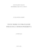 prikaz prve stranice dokumenta Excel model za upravljanje podacima u domeni pomorstva