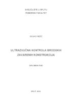 prikaz prve stranice dokumenta Ultrazvučna kontrola brodskih zavarenih konstrukcija