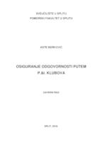 prikaz prve stranice dokumenta Osiguranje odgovornosti putem P.& I. klubova