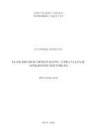 prikaz prve stranice dokumenta Elektromotorni pogoni - pravljanje sinkronim motorom