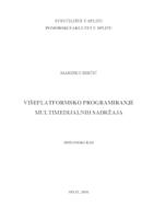 prikaz prve stranice dokumenta Višeplatformsko programiranje multimedijalnih sadržaja