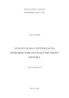 prikaz prve stranice dokumenta Analiza rada i optimizacija sporokretnih dvotaktnih diesel motora