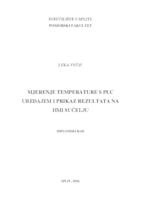 prikaz prve stranice dokumenta Mjerenje temperature s PLC uređajem i prikaz rezultata na HMI sučelje