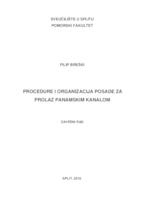 prikaz prve stranice dokumenta Procedure i organizacija posade za prolaz Panamskim kanalom