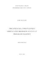 prikaz prve stranice dokumenta Organizacija, upravljanje i održavanje brodskog sustava u programu Bassnet