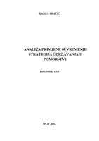 prikaz prve stranice dokumenta Analiza primjene suvremenih strategija održavanja u pomorstvu