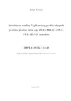 prikaz prve stranice dokumenta Strukturna analiza N-glikanskog profila ukupnih proteina plazme miša soja DBA/2 HILIC-UPLC-FLR-MS/MS metodom