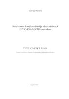 prikaz prve stranice dokumenta Strukturna karakterizacija ohratoksina A HPLC-ESI-MS/MS metodom