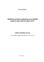 prikaz prve stranice dokumenta Inhibicija proteina toplinskog stresa Hsp90 pomoću male interferirajuće RNA
