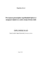 prikaz prve stranice dokumenta Povezanost potencijalno neprikladnih lijekova i nuspojava lijekova u osoba starije životne dobi