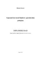 prikaz prve stranice dokumenta Liposomi kao nosači lijekova: parenteralna primjena