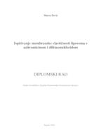 prikaz prve stranice dokumenta Ispitivanje membranske elastičnosti liposoma s azitromicinom i diltiazemkloridom