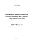 prikaz prve stranice dokumenta Hipoglikemijski i hepatoprotektivni učinak vrsta roda Globularia na HepG2 stanicama u hiperglikemijskim uvjetima