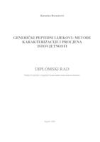 prikaz prve stranice dokumenta Generički peptidni lijekovi: metode karakterizacije i procjena istovjetnosti