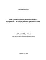 prikaz prve stranice dokumenta Značajnost određivanja aminokiselina u dijagnostici i praćenju poremećaja ciklusa ureje