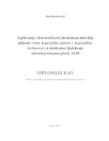 prikaz prve stranice dokumenta Ispitivanje citotoskičnosti ekstrakata micelija plijesni vrsta Aspergillus piperis i Aspergillus luchuensis u stanicama ljudskog adenokarcinoma pluća A549