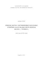 prikaz prve stranice dokumenta Kemijski sastav i antimikrobno djelovanje eteričnih ulja biljnih vrsta iz rodova Salvia L. i Thymus L.