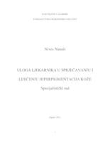 prikaz prve stranice dokumenta Uloga ljekarnika u sprječavanju i liječenju hiperpigmentacija kože