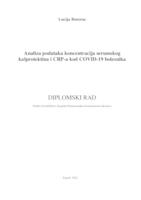 prikaz prve stranice dokumenta Analiza podataka koncentracija serumskog kalprotektina i CRP-a kod COVID-19 bolesnika