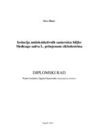 prikaz prve stranice dokumenta Izolacija antioksidativnih sastavnica biljke Medicago sativa L. primjenom ciklodekstrina