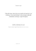 prikaz prve stranice dokumenta Određivanje utjecaja procesnih parametara na veličinu i zeta potencijal čestica pripravljenih tehnikom sušenja raspršivanjem