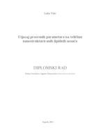 prikaz prve stranice dokumenta Utjecaj procesnih parametara na veličinu nanostrukturiranih lipidnih nosača