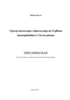 prikaz prve stranice dokumenta Utjecaj smrzavanja i odmrzavanja na N-glikom imunoglobulina G i krvne plazme