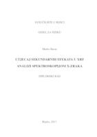 prikaz prve stranice dokumenta Utjecaj sekundarnih efekata u XRF analizi spektroskopijom X-zraka