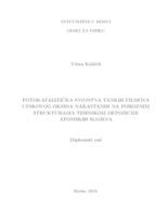 prikaz prve stranice dokumenta Fotokatalitička svojstva tankih filmova cinkovog oksida narastanim na poroznim strukturama tehnikom depozicije atomskih slojeva