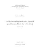 prikaz prve stranice dokumenta Ugroženost, razlozi izumiranja i oporavak  genetske raznolikosti risa u Hrvatskoj