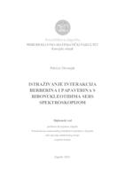 prikaz prve stranice dokumenta Istraživanje interakcija berberina i papaverina s ribonukleotidima SERS spektroskopijom