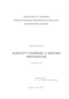 prikaz prve stranice dokumenta Koncept površine u nastavi matematike