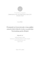 prikaz prve stranice dokumenta Promjenjivost koncentracije crnog ugljika atmosferskih lebdećih čestica na području nacionalnog parka Brijuni