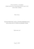 prikaz prve stranice dokumenta Raznovrsnost alela i haplotipskih veza gena HLA-B*35 u populaciji Hrvatske