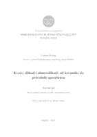 prikaz prve stranice dokumenta Kvarc, silikati i alumosilikati: od keramike do  prirodnih apsorbensa