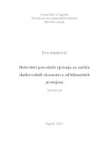 prikaz prve stranice dokumenta Dobrobiti prirodnih rješenja za zaštitu  slatkovodnih ekosustava od klimatskih  promjena