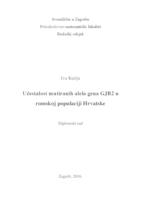 prikaz prve stranice dokumenta Učestalost mutiranih alela gena GJB2 u romskoj populaciji Hrvatske
