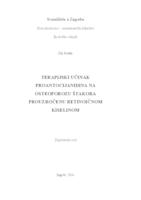 prikaz prve stranice dokumenta Terapijski učinak proantocijanidina na osteoporozu štakora prouzročenu retinoičnom kiselinom