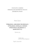 prikaz prve stranice dokumenta Primjena linearne regresije i strojnog učenja u izradi kreditnog skoringa u bankarstvu