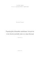 prikaz prve stranice dokumenta Populacijska dinamika autohtone i invazivne vrste deseteronožnih rakova u rijeci Korani