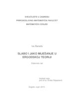 prikaz prve stranice dokumenta Slabo i jako miješanje u ergodskoj teoriji