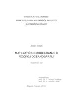 prikaz prve stranice dokumenta Matematičko modeliranje u fizičkoj oceanografiji