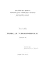 prikaz prve stranice dokumenta Disperzija i potpuna omeđenost