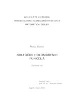 prikaz prve stranice dokumenta Nultočke holomorfnih funkcija