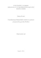 prikaz prve stranice dokumenta Vizualizacija dinamičkih sustava pomoću programskog jezika Python